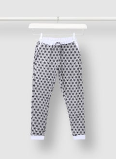 Aila Comfortable Girls Printed Joggers Black/White  - Image 1