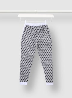 Aila Comfortable Girls Printed Joggers Black/White  - Image 2