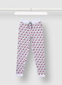 Aila Trendy Girls Printed Joggers Red/Black/White  - Image 1