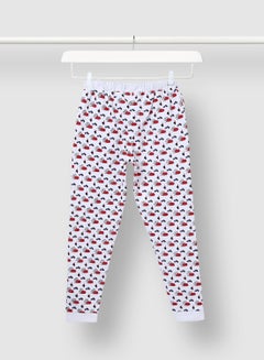Aila Trendy Girls Printed Joggers Red/Black/White  - Image 2