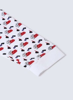 Aila Trendy Girls Printed Joggers Red/Black/White  - Image 4