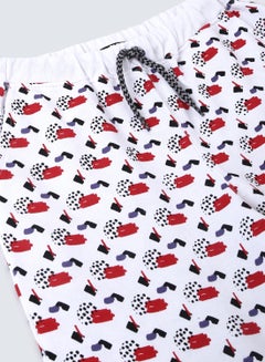 Aila Trendy Girls Printed Joggers Red/Black/White  - Image 3