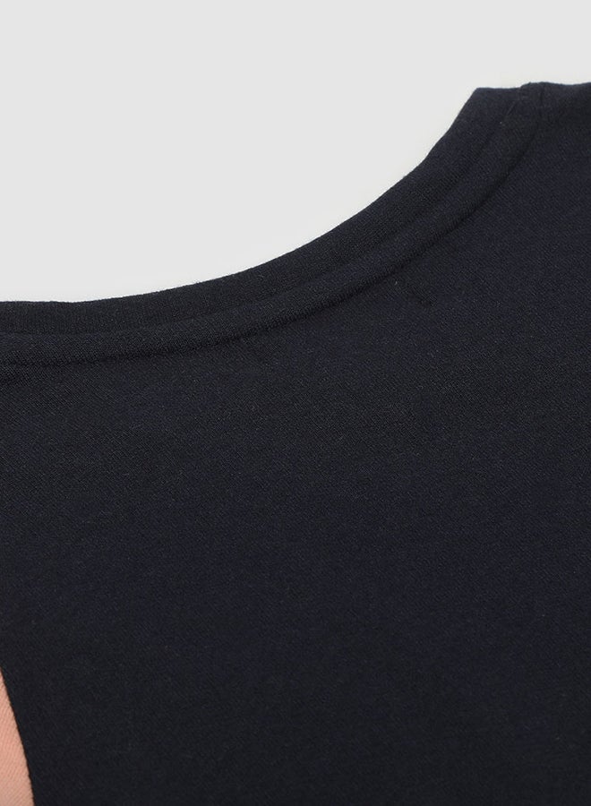 Aila Girls Colourblock Casual Sweatshirt Black  - Image 4