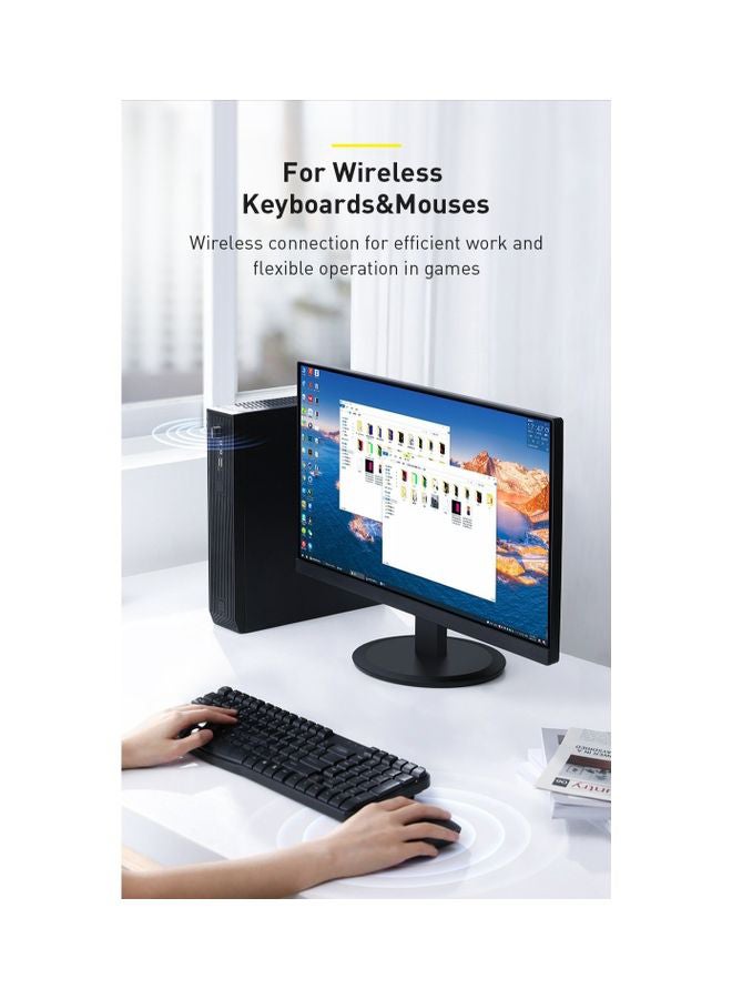 Baseus - ZJBA000001 Mini USB Bluetooth V5.0 Wireless Adapter Black - Image 1