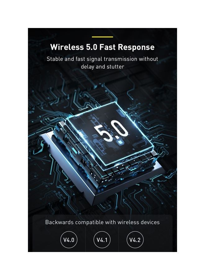 Baseus - ZJBA000001 Mini USB Bluetooth V5.0 Wireless Adapter Black - Image 1