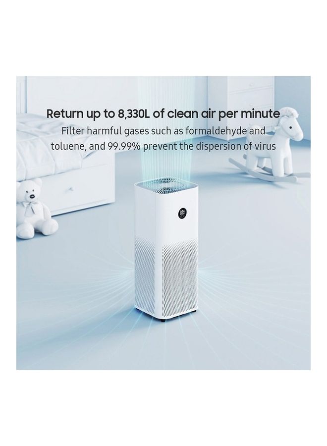 Xiaomi - Mi Smart Air Purifier 4 Pro APP/Voice Control Alexa Supported Smart Air Cleaner 500 m3/h PM CADR OLED Touch Screen Display Suitable for Large Room AC-M15- SC White - Image 1