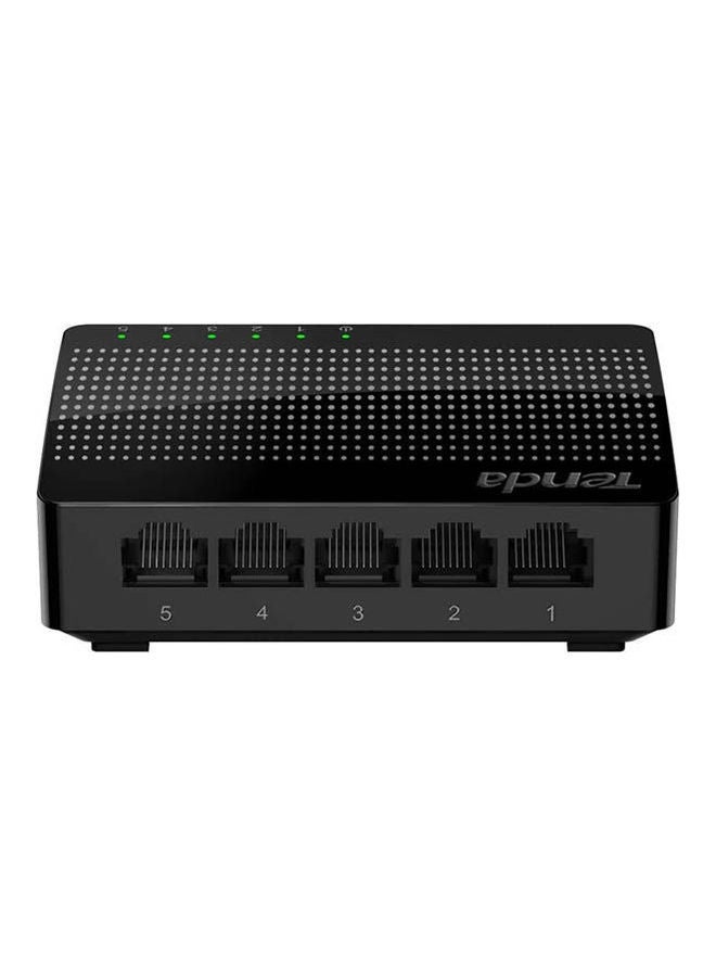 Tenda Desktop Switch 5 Ports Black  - Image 1