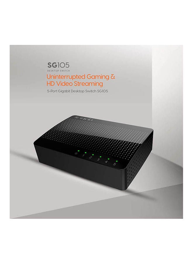 Tenda Desktop Switch 5 Ports Black  - Image 4