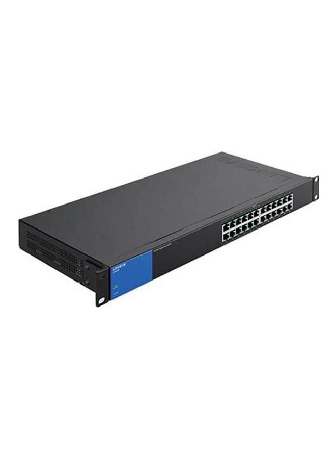 LINKSYS - Switch 24Port 10-100-1000Mbps Unmanaged Rackmount Black - Image 1