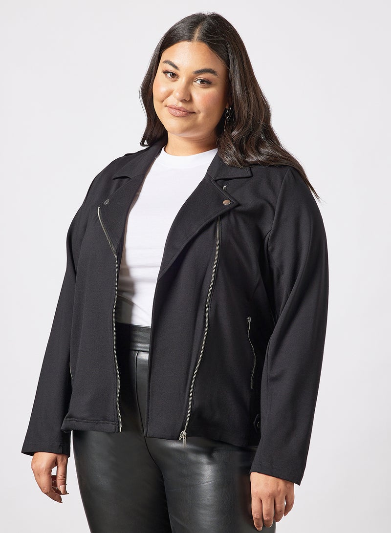 Only Carmakoma - Plus Size Biker Jacket Black - Image 1