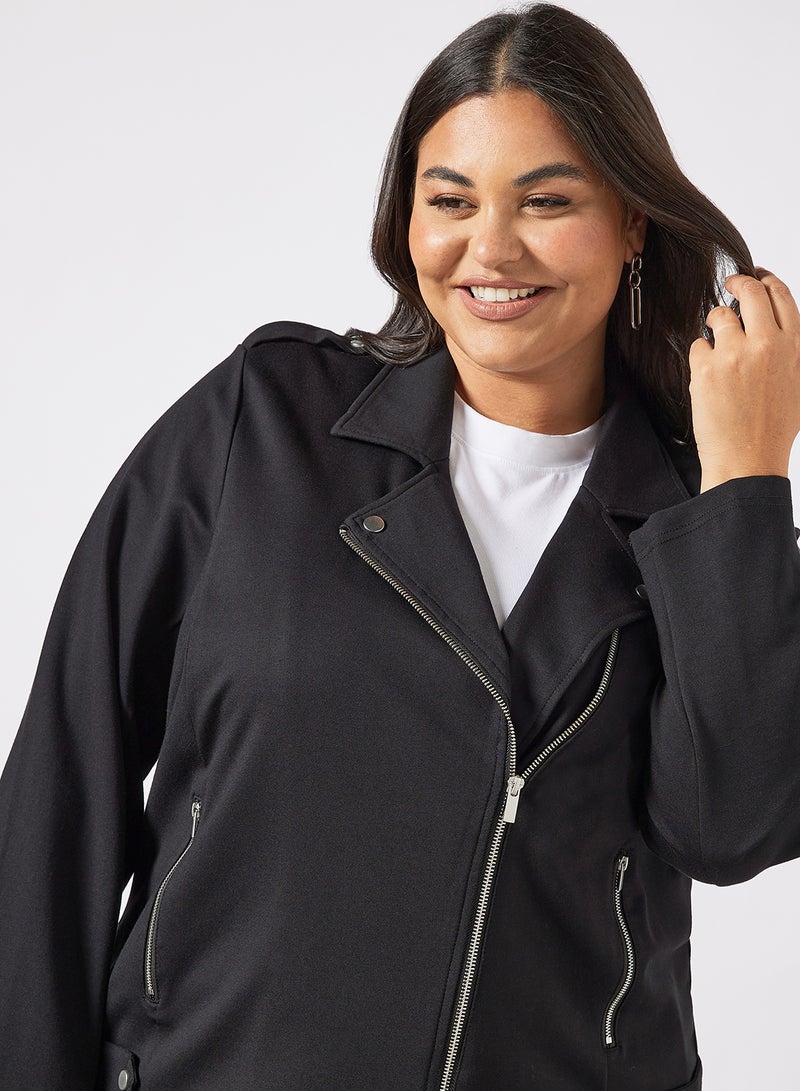 Only Carmakoma - Plus Size Biker Jacket Black - Image 1