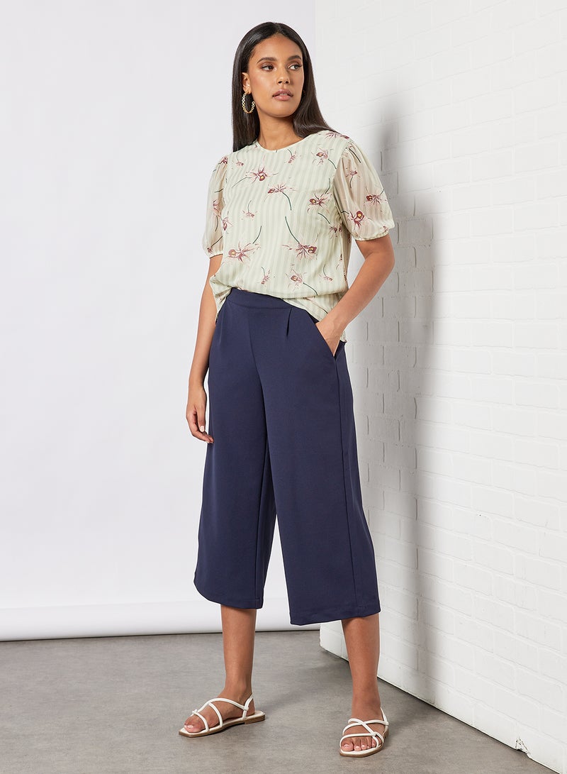 I.Scenery - Culotte Pants Navy - Image 1