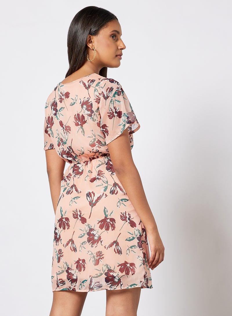 I.Scenery - Floral Print Mini Dress Light Pink - Image 1