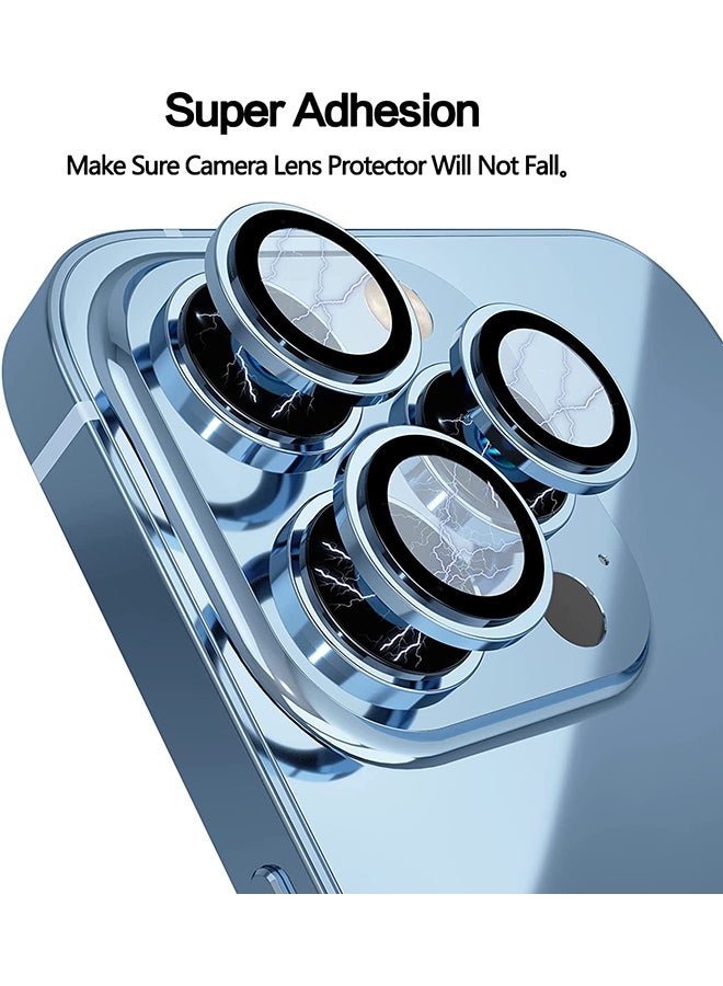 Techshare - 9H Glass Individual Ring Camera Lens Protector For Apple iPhone 13 Pro Max Blue - Image 1