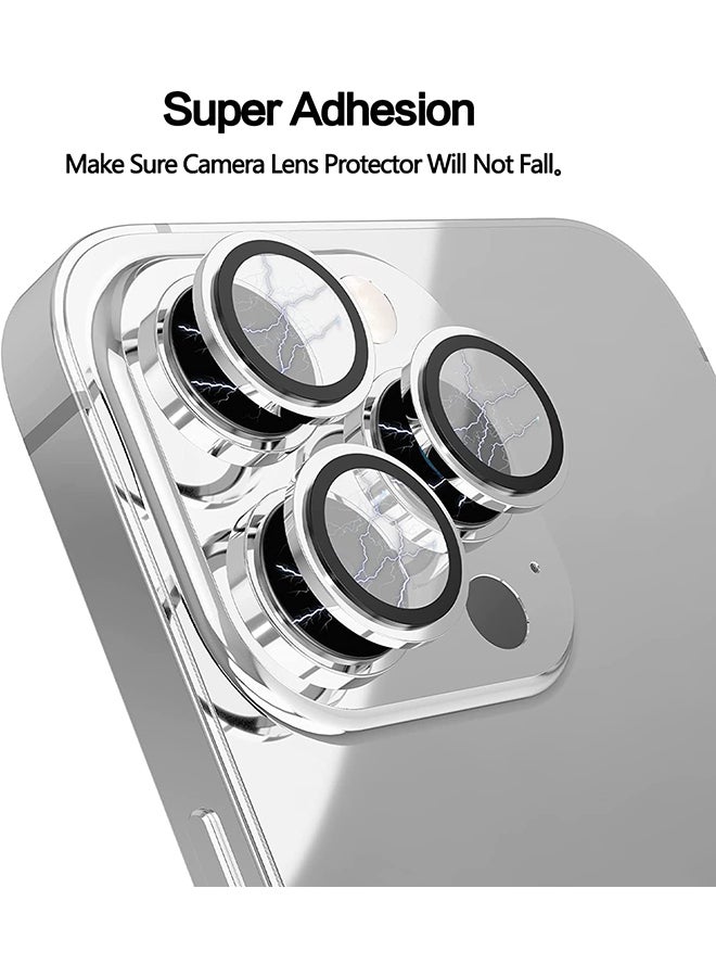 Techshare 9H Glass Individual Ring Camera Lens Protector For Apple iPhone 13 Pro Max Silver - Image 2