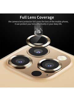 Techshare 9H Glass Individual Ring Camera Lens Protector For Apple iPhone 13 Pro Max Gold  - Image 4
