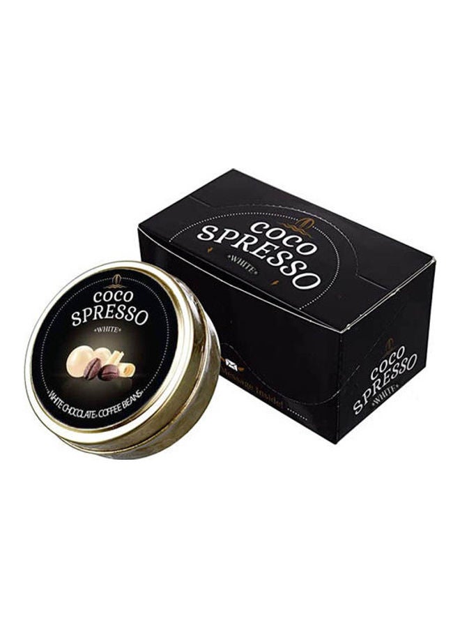 COCO SPRESSO - White White Chocolate Coated Coffee Beans (Pack of 6) 40grams Pack of 6 - Image 1