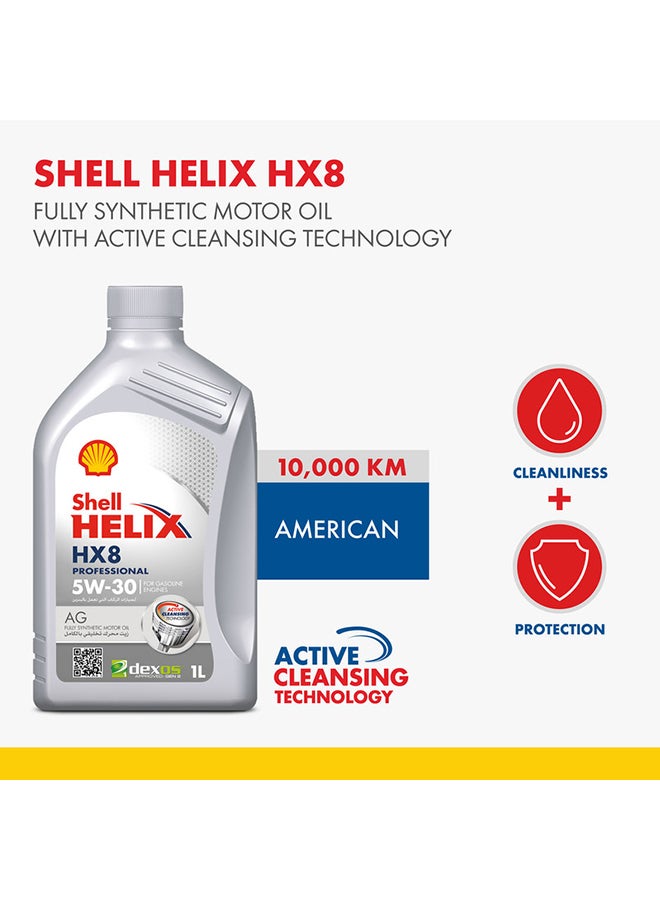 Shell - Helix HX8 Professional AG 5W-30 Fully Synthetic Motor Oil (12 X 1 Litre Carton) - Image 1