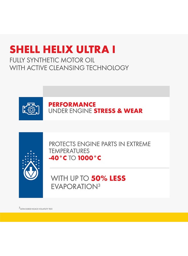 Shell - Helix Ultra I 5W-40 Fully Synthetic Motor Oil (12 X 1 Litre Carton) - Image 1