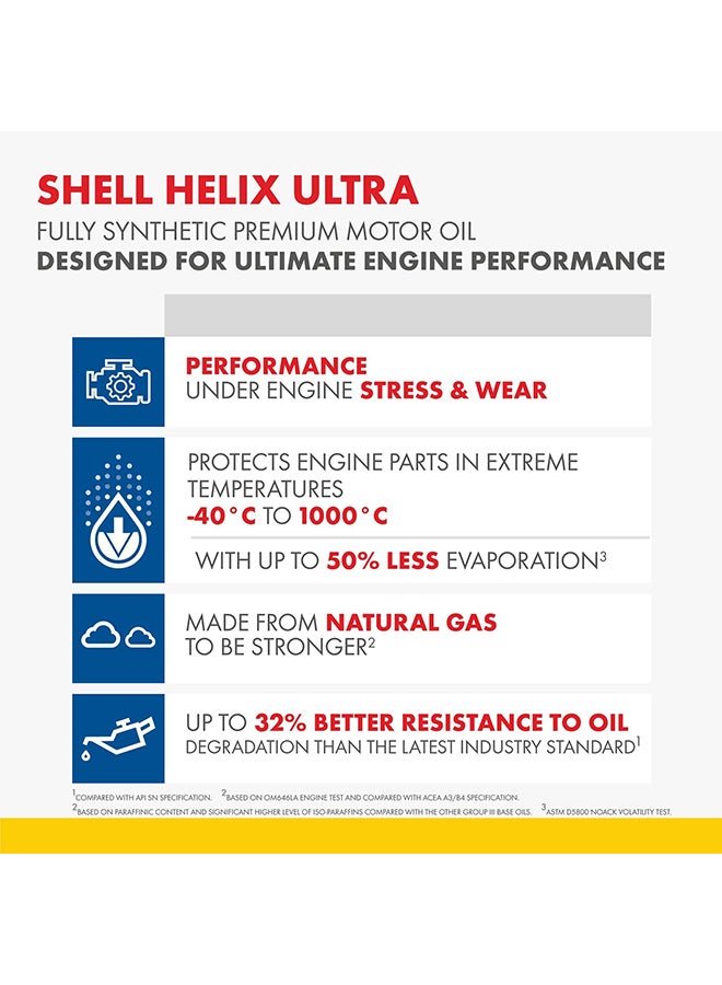 Shell - Helix Ultra 0W-40 Fully Synthetic Motor Oil (12 X 1 Litre Carton) - Image 1