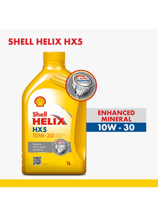 Shell Helix HX5 10W-30 Premium Multigrade Motor Oil  (12 X 1 Litre Carton)  - Image 4