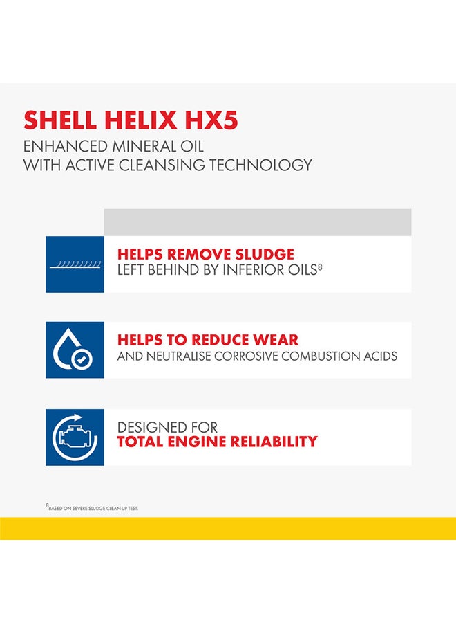 Helix HX5 10W-30 Premium Multigrade Motor Oil  (12 X 1 Litre Carton)