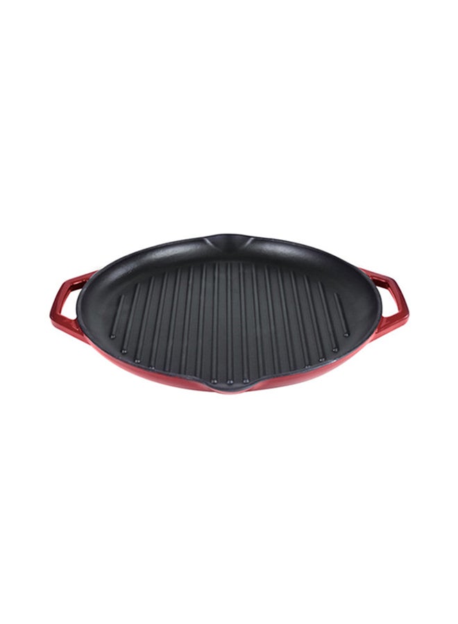 Cast Iron Round Grill Pan Red/Black 32cm - v1647940894/N49938948A_1