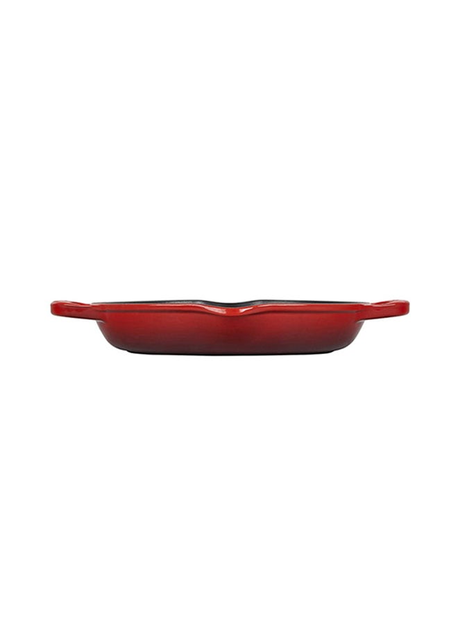 PROCILA Cast Iron Round Grill Pan Red/Black 32cm  - Image 2