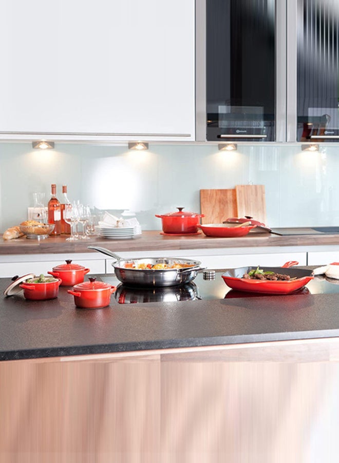 PROCILA Cast Iron Fry Pan Red/White 25.5cm - Image 3