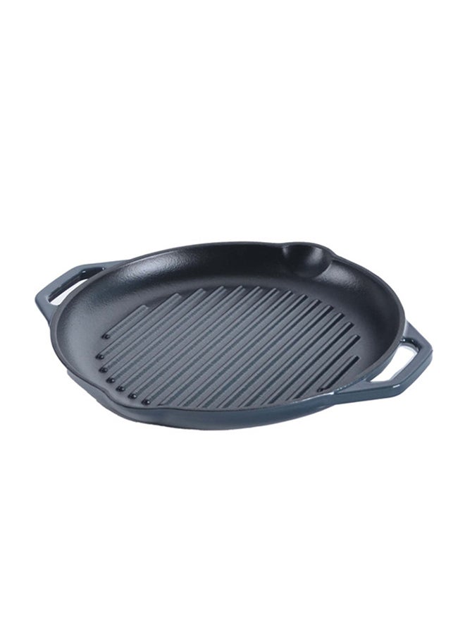 PROCILA Cast Iron Round Grill Pan Black 26cm - Image 3