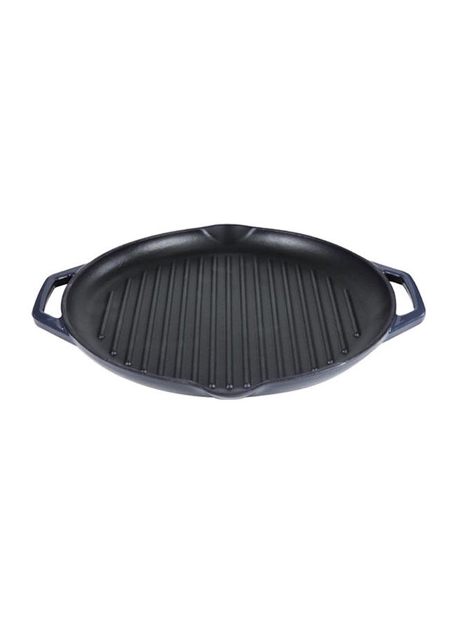 PROCILA Cast Iron Round Grill Pan Black 32cm  - Image 1