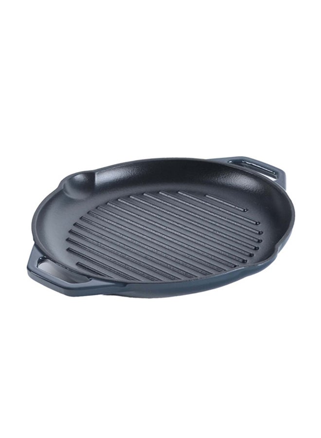 PROCILA Cast Iron Round Grill Pan Black 26cm - Image 2