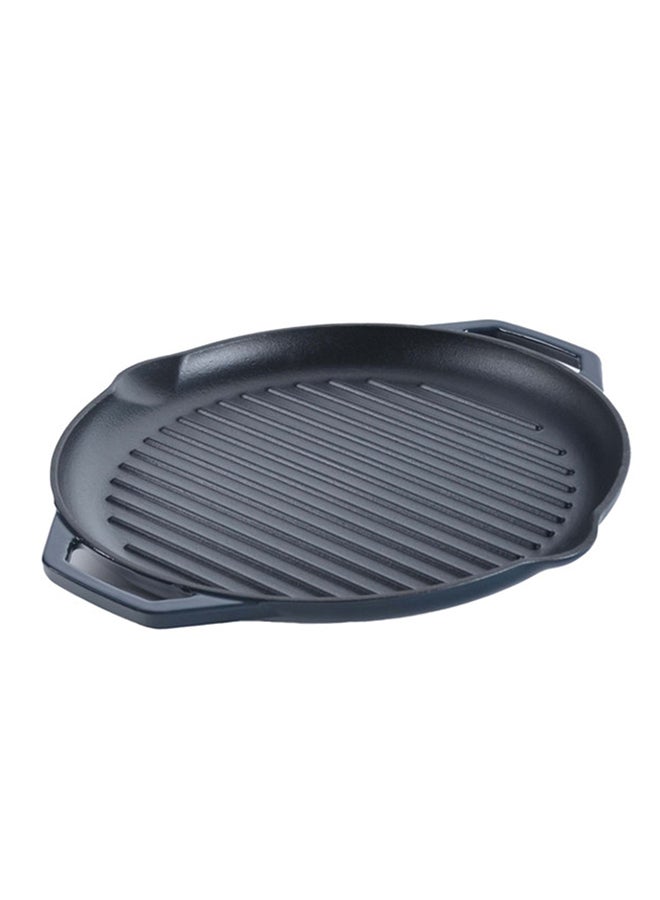 PROCILA Cast Iron Round Grill Pan Black 32cm  - Image 2