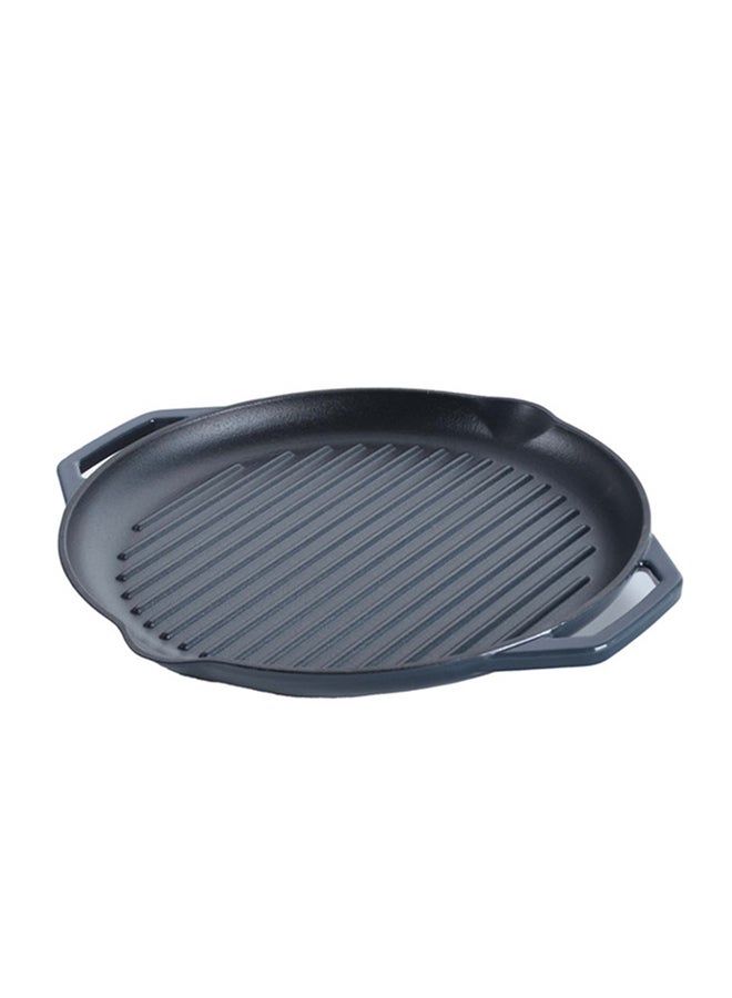 PROCILA Cast Iron Round Grill Pan Black 32cm  - Image 3