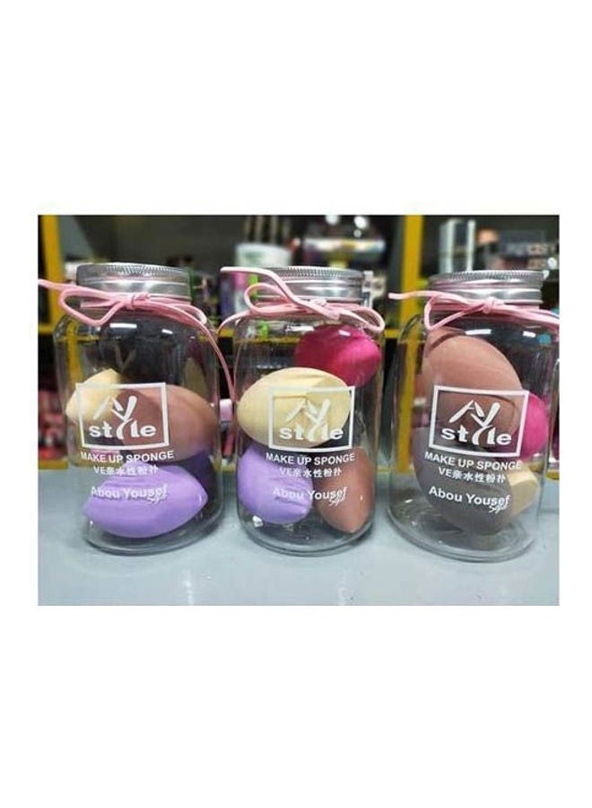 Generic Makeup Blender Beauty Sponge With Bottle Gift Set - 5 Pcs Multicolor - Image 2