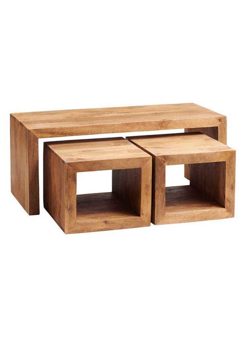 Elegant Corner Rectangle Table Brown 90x50x40cm