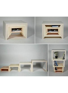 Elegant Corner Square Table Multicolour 30x30x30cm