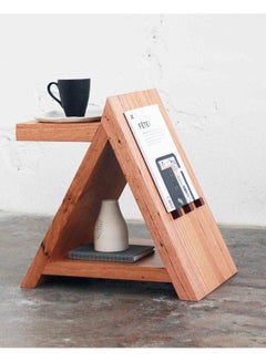Elegant Corner Triangle Table Light Red 25x40x25cm