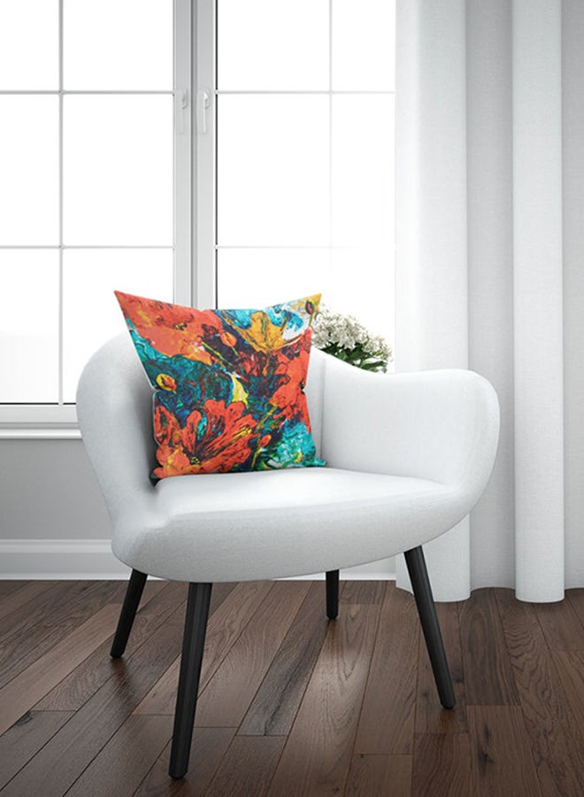 هوم تاون وسادة ديكور بطبعة فن تجريدي متعدد الألوان 45x45سم - Image 1