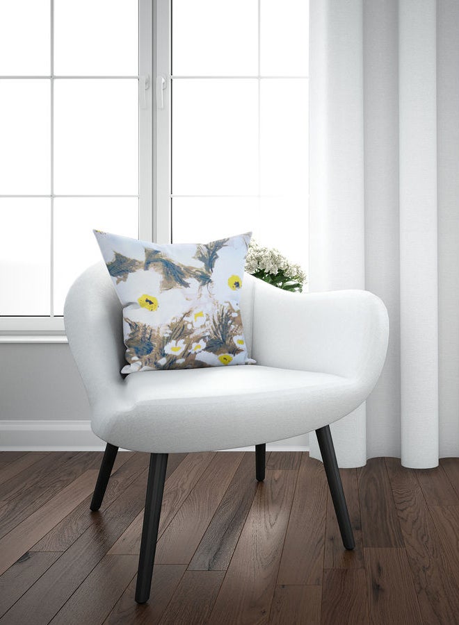 هوم تاون غطاء وسادة ديكور بطبعة زهور متعدد الألوان 45x45سم - Image 1