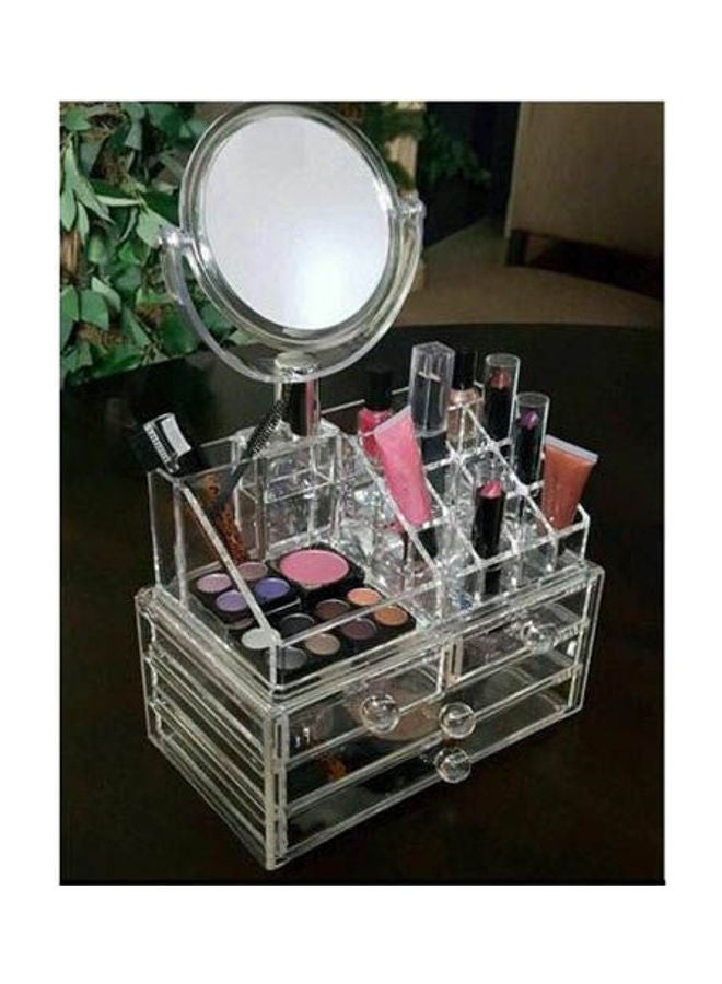 منظم مجوهرات ومكياج بـ 4 أدراج مع مرآة - Image 2