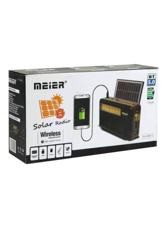 Meier Radio Meyer Solar Powered Bluetooth Speaker M-520-BT Black - Image 1