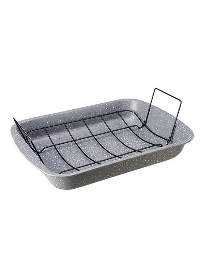Neoflam Oven Pan With Metal Rack For Chicken Grey 31x45cm - Image 1