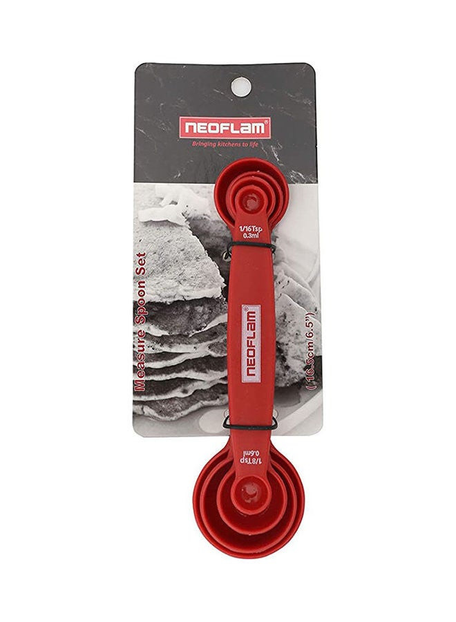 Neoflam - Measure Spoon Set Of 4 Red 16.5cm - Image 1