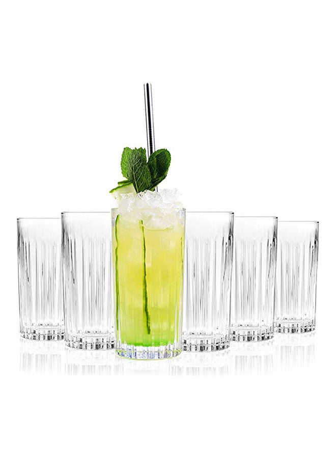 RCR Timeless Crystal Glassware Hi-Ball Glasses, Set Of 6 Clear 7.6 x 7.6 x 15cm  - Image 2