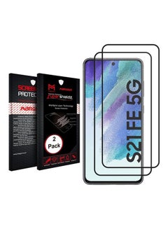 MARGOUN Pack Of 2 Premium Screen Protector For Samsung Galaxy S21 FE 5G Clear/Black  - Image 3
