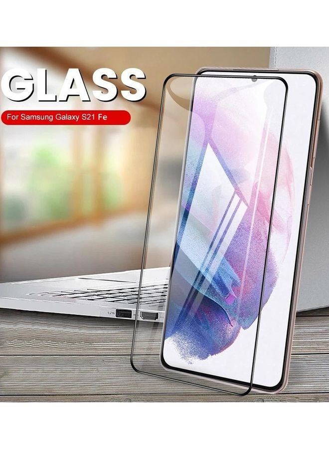 MARGOUN Pack Of 2 Premium Screen Protector For Samsung Galaxy S21 FE 5G Clear/Black - Image 5