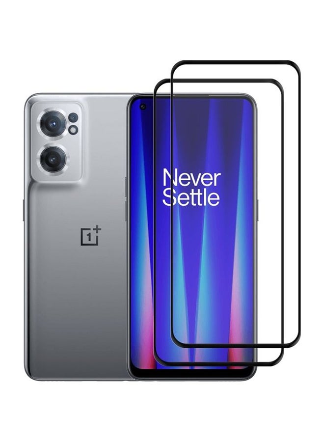 MARGOUN Pack of 2 Premium Screen Protector For OnePlus Nord CE 2 (2022) 5G Clear/Black - Image 1