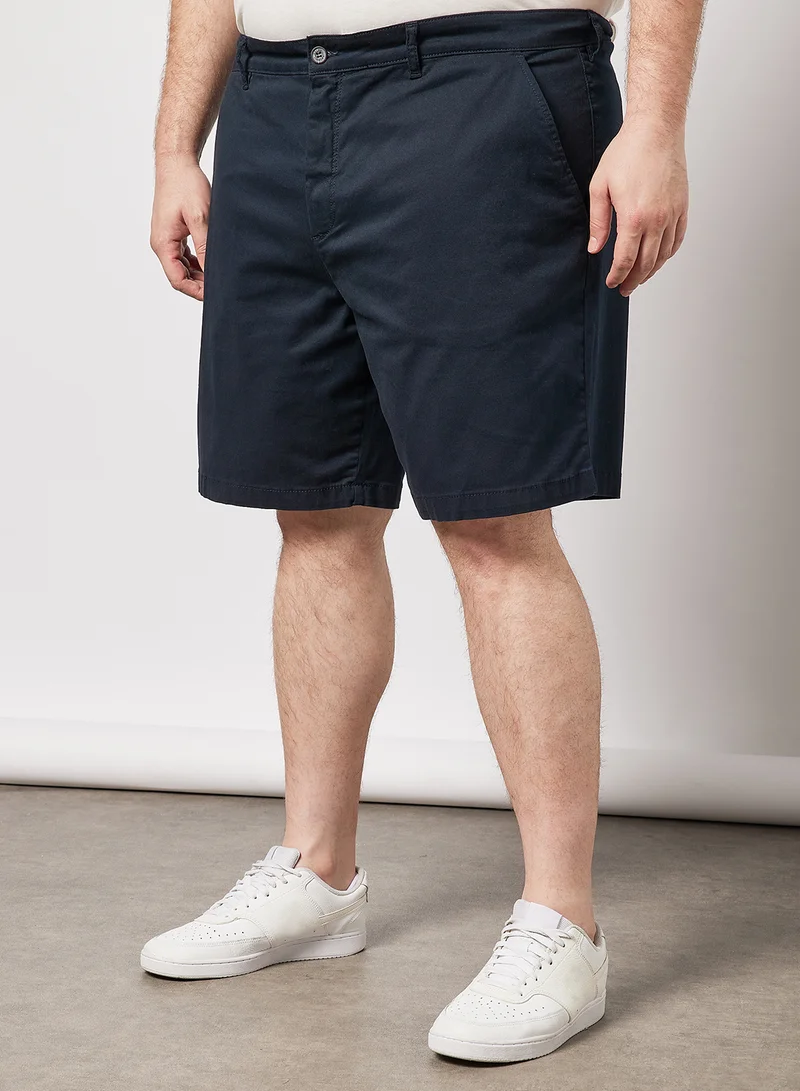 Lyle & Scott Plus Size Chino Shorts Dark Navy