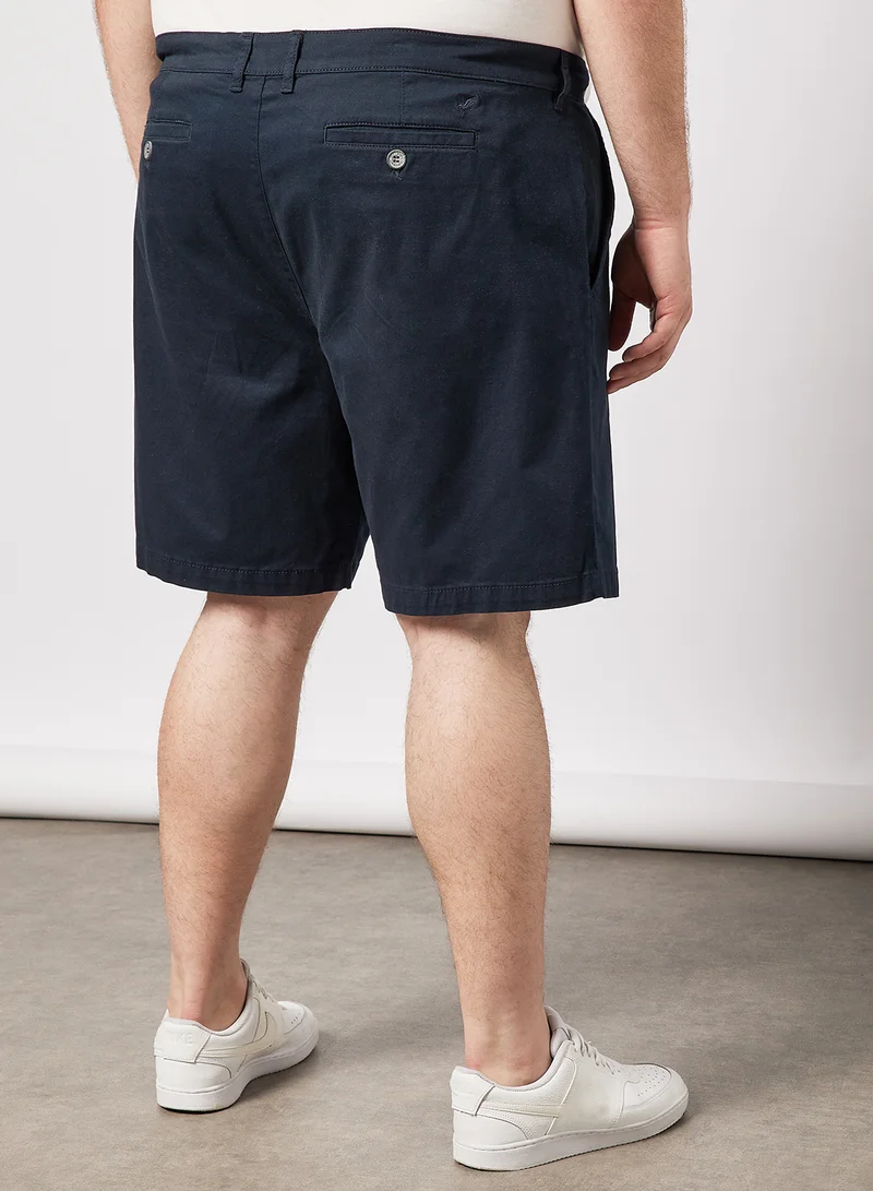 Lyle & Scott Plus Size Chino Shorts Dark Navy
